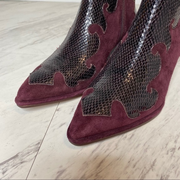 New! Louise Et Cie Zenobie Western Plum Bootie 6.5 - Picture 8 of 12
